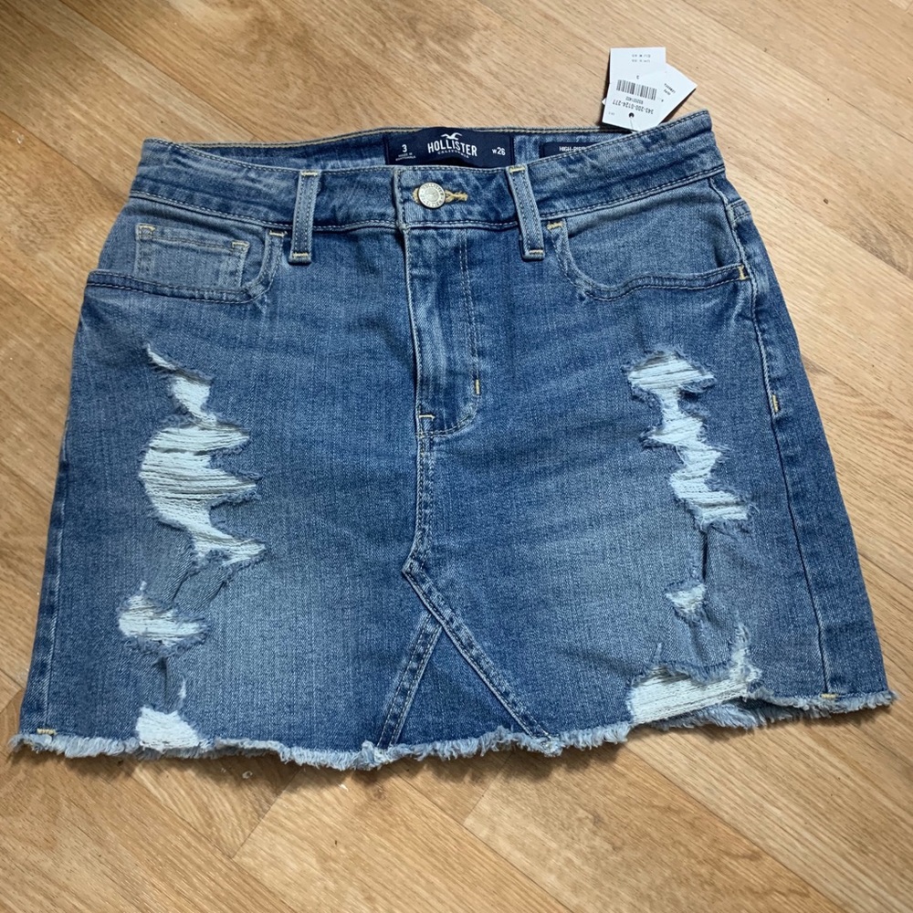 Hollister high waisted denim skirt!